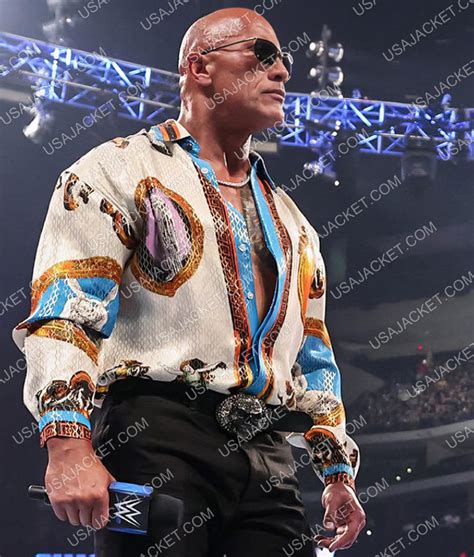 the rock Versace shirt